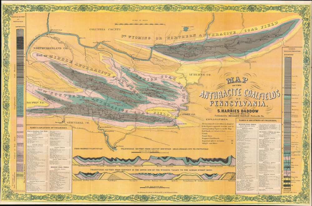 Map of the Anthracite Coalfields of Pennsylvania.: Geographicus Rare ...