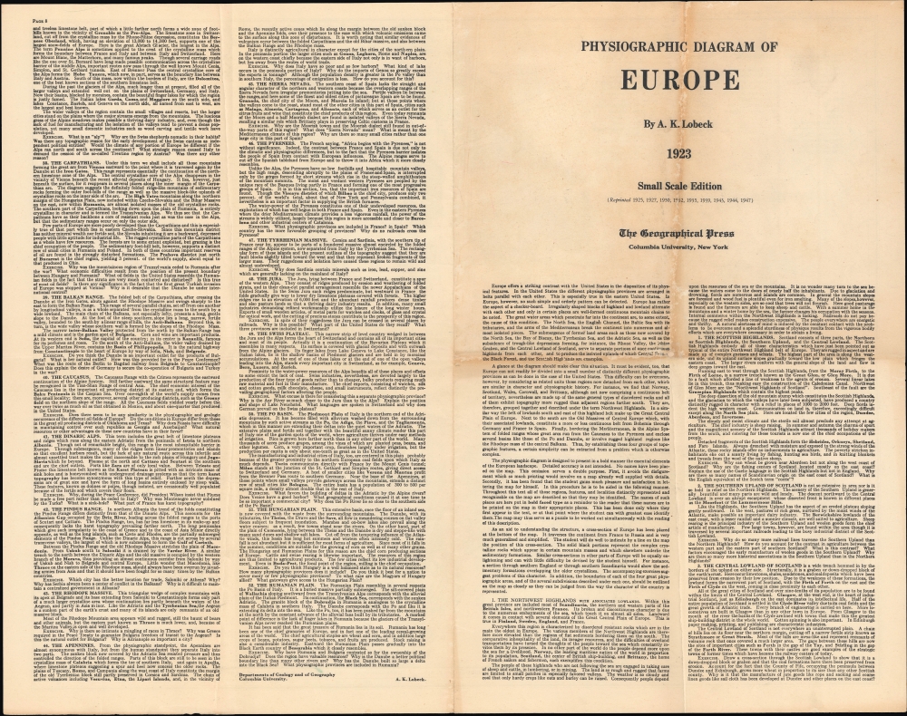 Physiographic Diagram of Europe.: Geographicus Rare Antique Maps