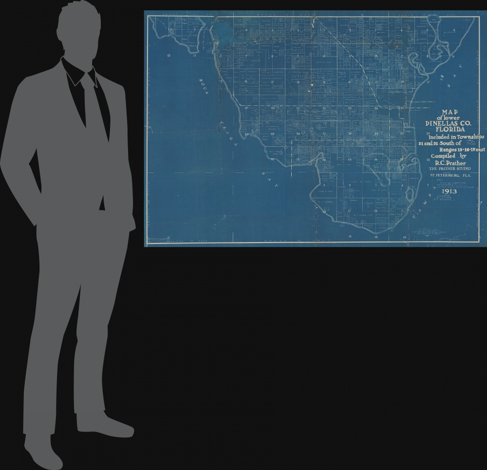 Map of Lower Pinellas Co. Florida Included in Townships 31 and 32 South of Ranges 15-16-17 east Compiled by R. C. Prather. - Alternate View 1