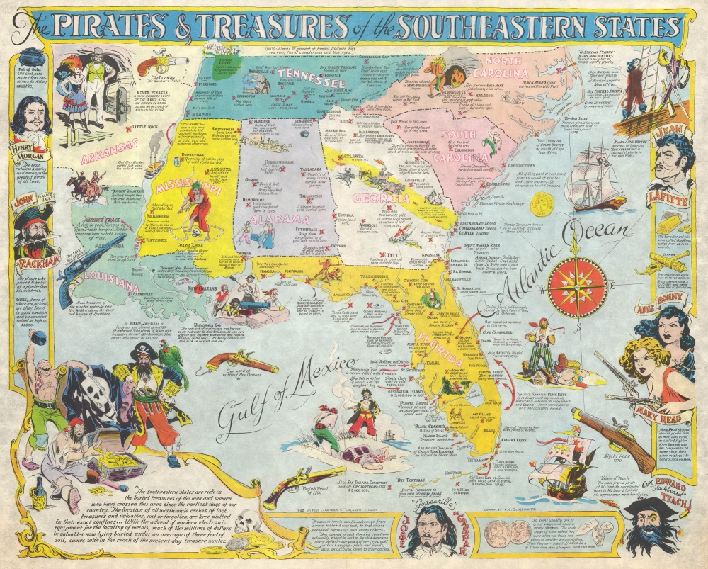 Pirates and Treasures of the Southeastern States. - Main View