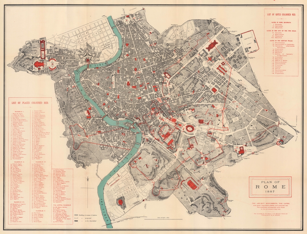 Plan of Rome 1887. - Main View