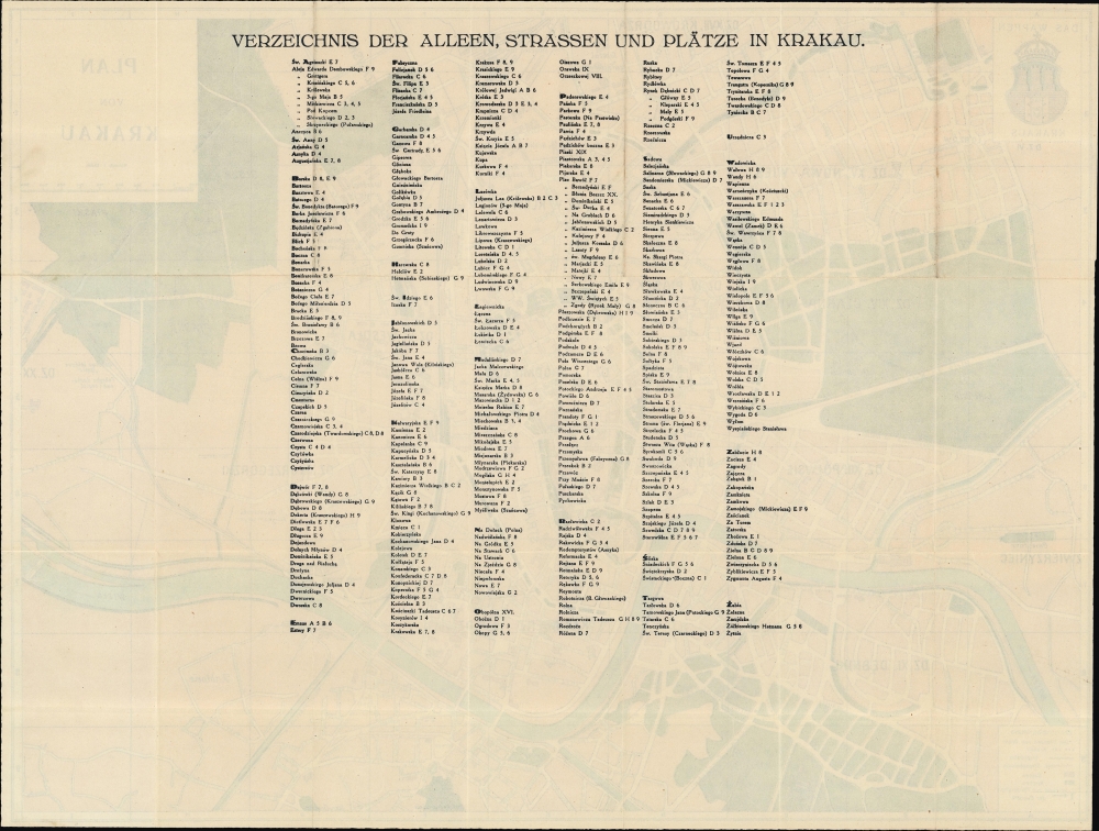 Plan von Krakau. - Alternate View 1