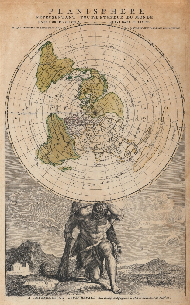 Planisphere representant toute l'etendue du monde dans l'ordre qu'on suivi dans ce livre. - Main View