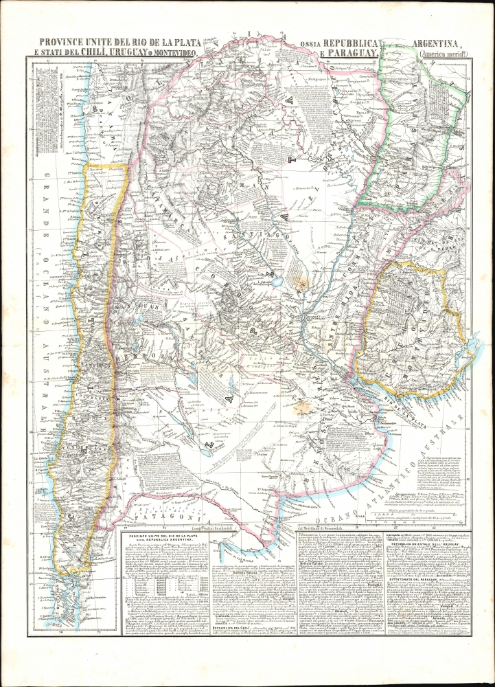 Provincie Unite del Rio de la Plata, Argentina, Chili, Uruguay, e Paraguay. - Main View