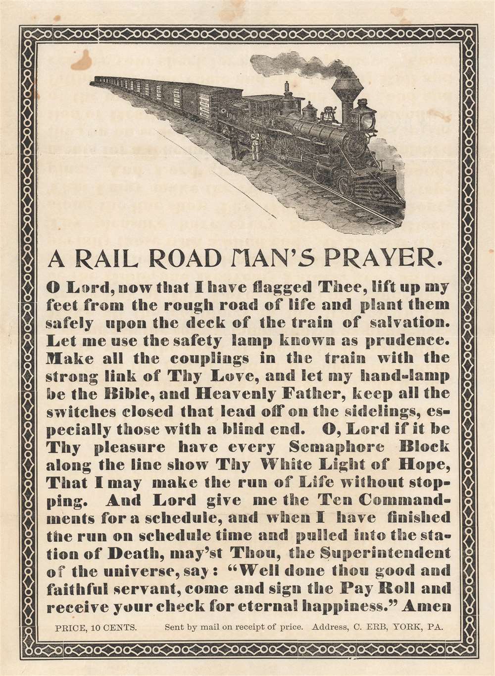 A Rail Road Man's Prayer. - Main View