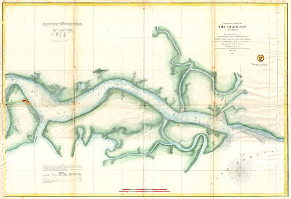 Map of the Rigolet and the mouth of the Pearl River, Louisiana and