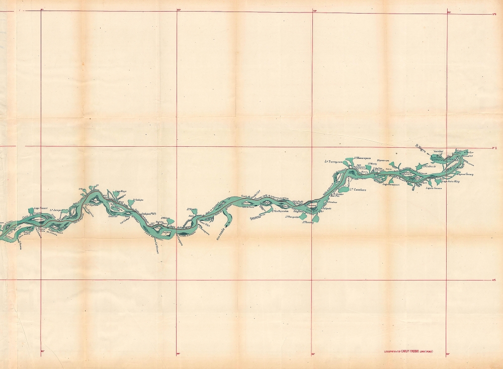 Plano del Rio 'Amazonas' desde Iquitos hasta Manaos: levantado por orden del Señor Prefecto del Departamento de Loreto Coronel D. Pedro Portillo Segun el Plano proporcionado por la Compañía de Vapores 'Booth and Co. Iquitos - Liverpool' - Alternate View 5