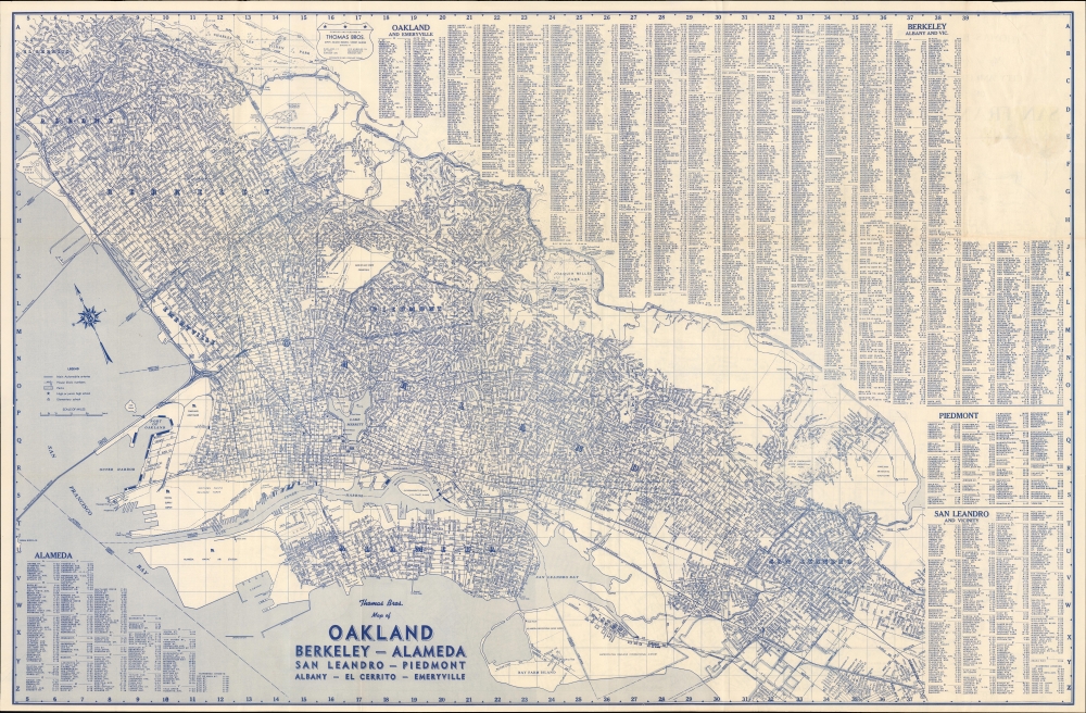 [Cover] Thomas Bros. Street Map San Francisco Oakland including Berkeley-Alameda San Leandro-Piedmont Albany-Emeryville. - Alternate View 2