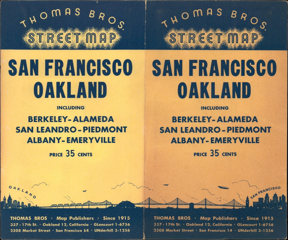 [Cover] Thomas Bros. Street Map San Francisco Oakland including Berkeley-Alameda San Leandro-Piedmont Albany-Emeryville. - Alternate View 3