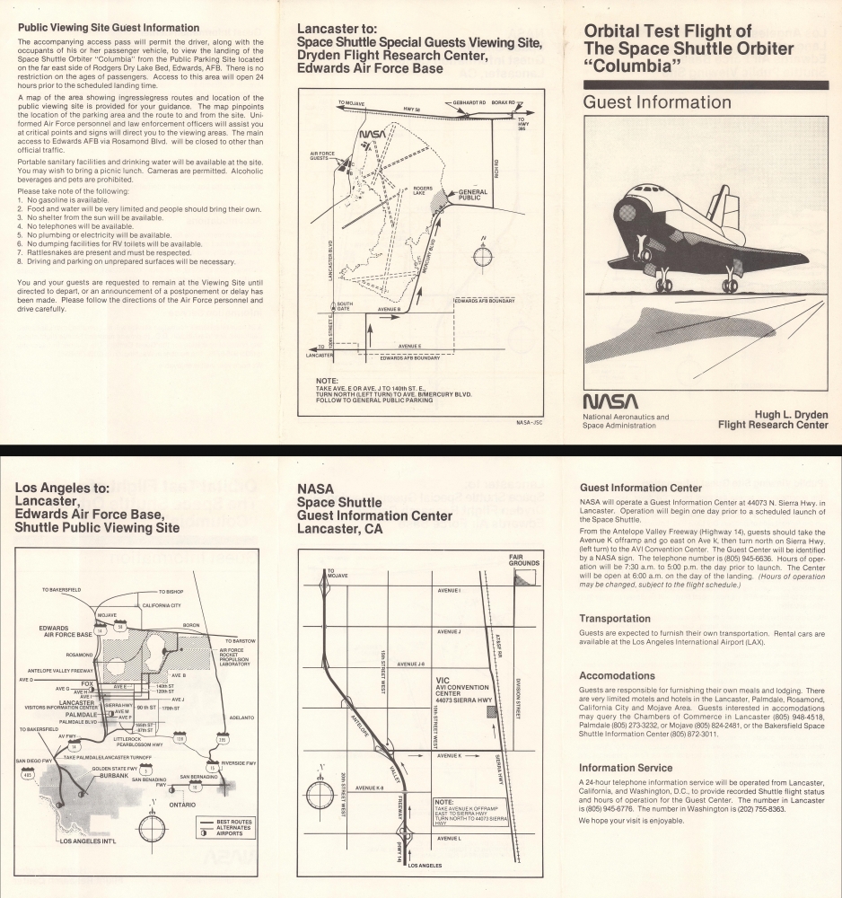 1981 NASA STS-2 Guest Information Pamphlet for STS-2 Space Shuttle Landing