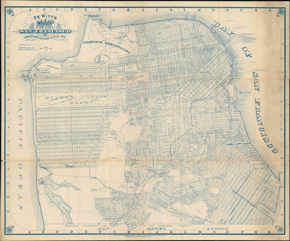 De Witt's indexed map of the city of San Francisco compiled from the latest official data. - Main View