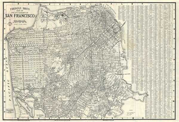 Thomas Bros. map of the city and county of San Francisco. - Main View