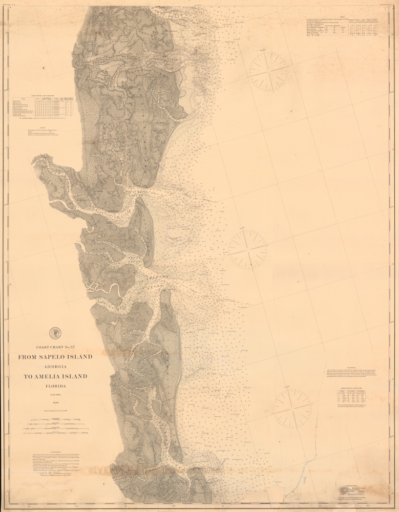 Coast Chart No. 57 From Sapelo Island Georgia to Amelia Island Florida. - Main View