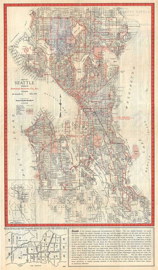 Map of Seattle. - Main View