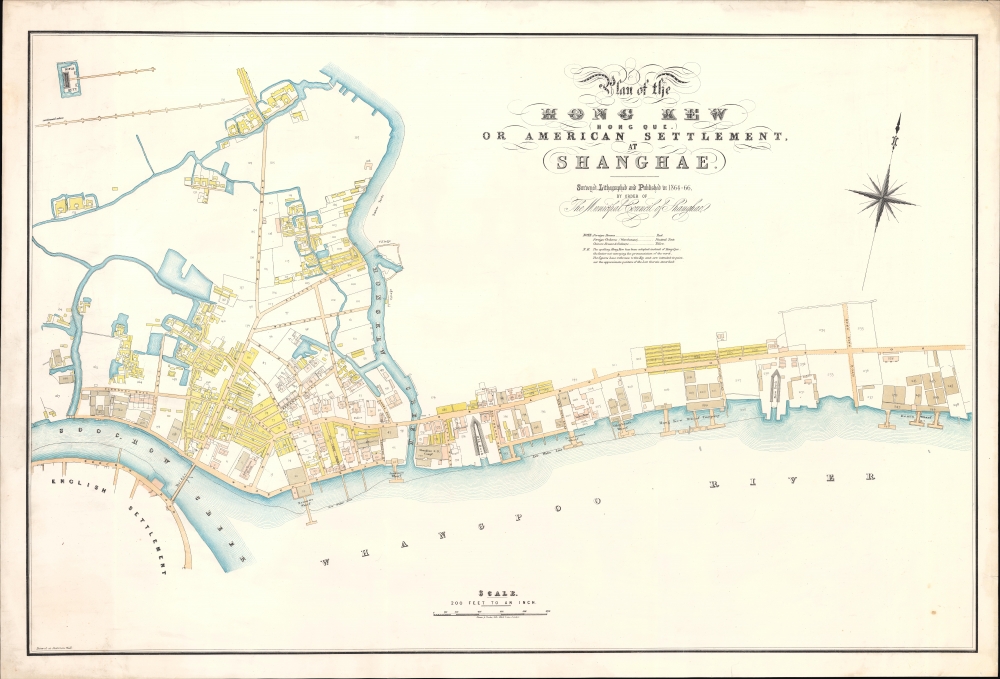 Plan of the English Settlement at Shanghae. / Plan of the Hong Kew (Hong Que.) or American Settlement, at Shanghae. - Alternate View 3