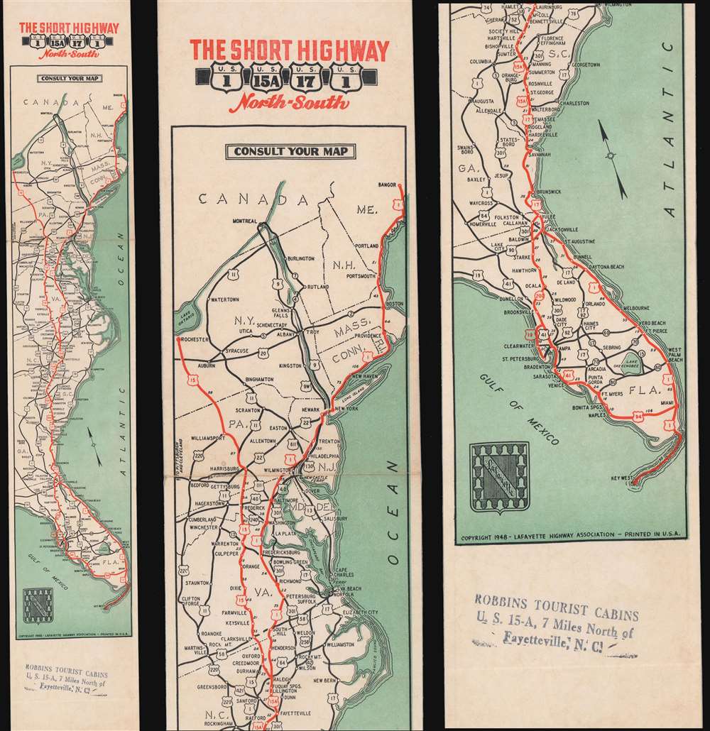 The Short Highway. U.S. 1. U.S. 15A. U.S. 17. U.S. 1. North-South. - Main View