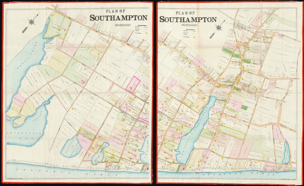 Southampton Town and Village.: Geographicus Rare Antique Maps