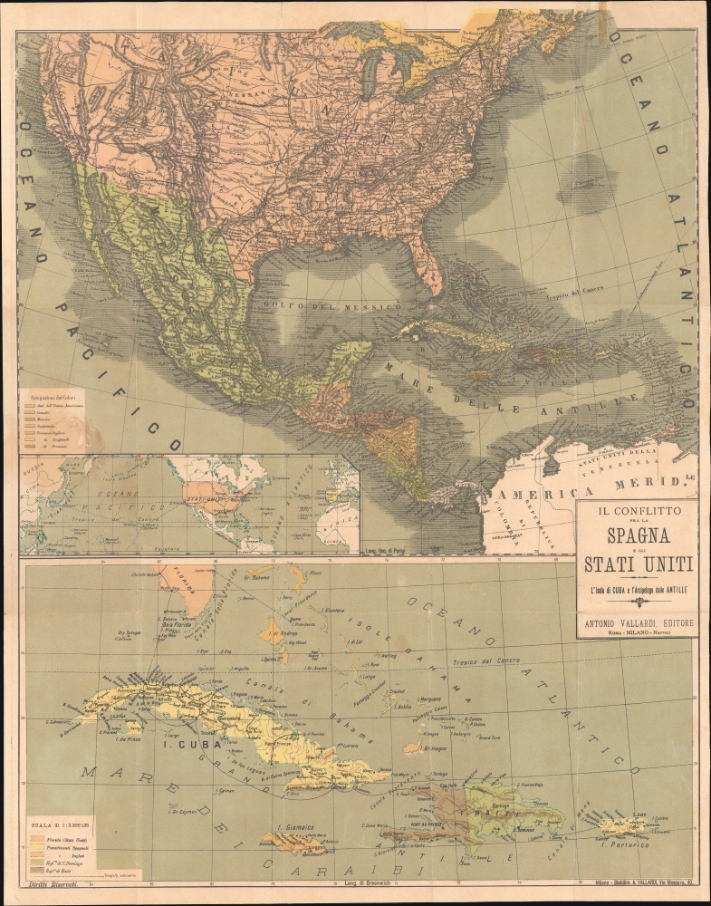 Il conflitto fra la Spagna e gli Stati Uniti L'Isola di Cuba e l'Arcipelago delle Antille. - Main View