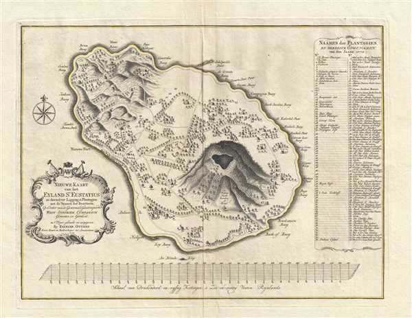 Nieuwe Kaart van het Eyland St. Eustatius in derzelver Ligging en ...