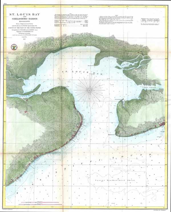 St. Louis Bay and Shieldsboro Harbor Mississippi.: Geographicus Rare Antique Maps