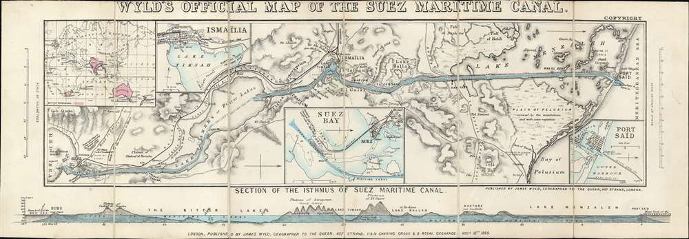 Suez Canal 1800s Map