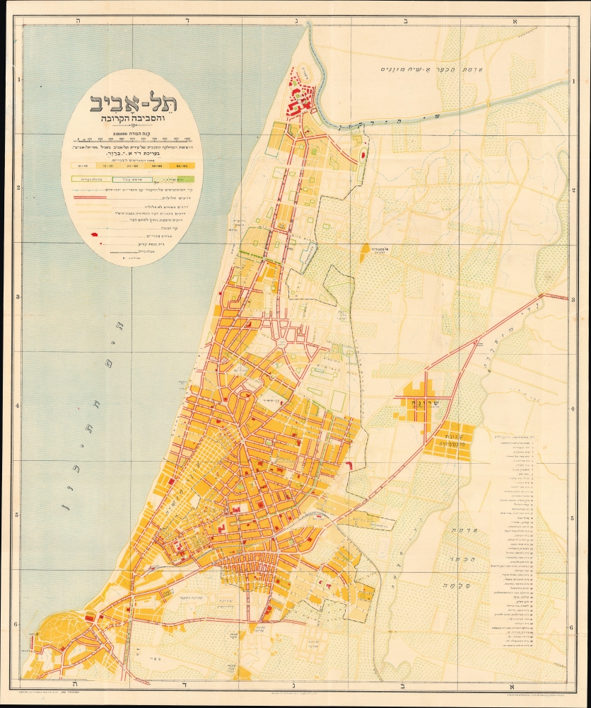 תל-אביב והסביבה הקרובה / [Tel Aviv and the Surrounding Area]. - Main View