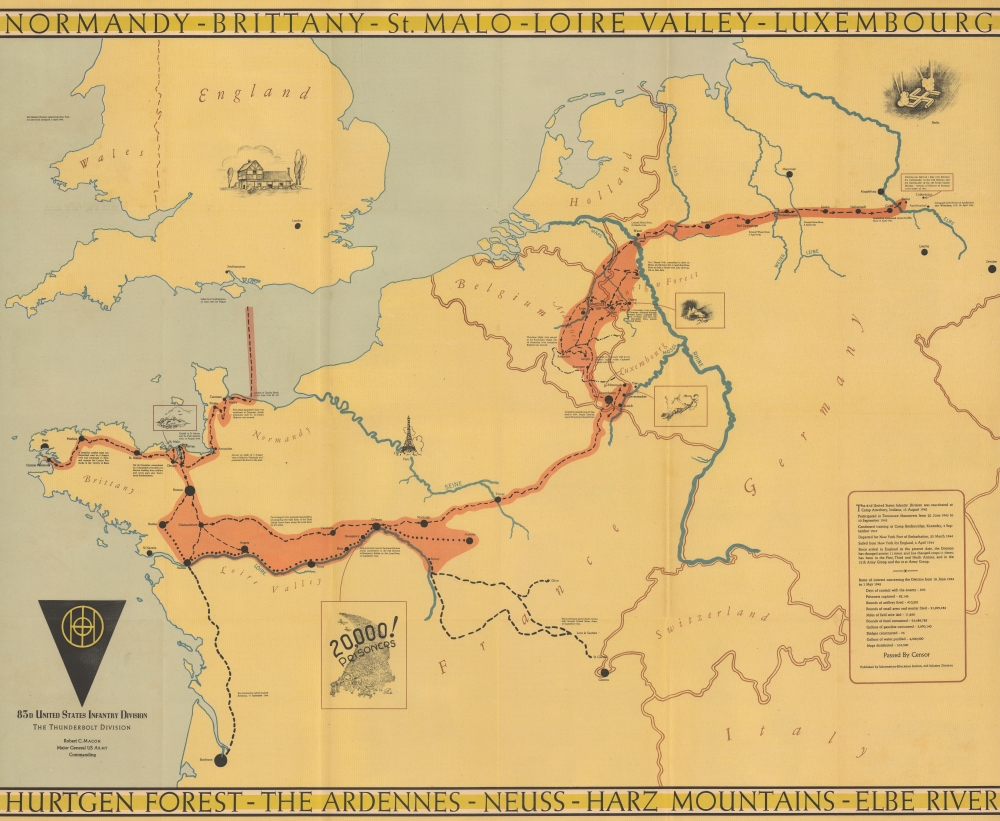 83d United States Infantry Division. The Thunderbolt Division. The Thunderbolt Across Europe. - Main View