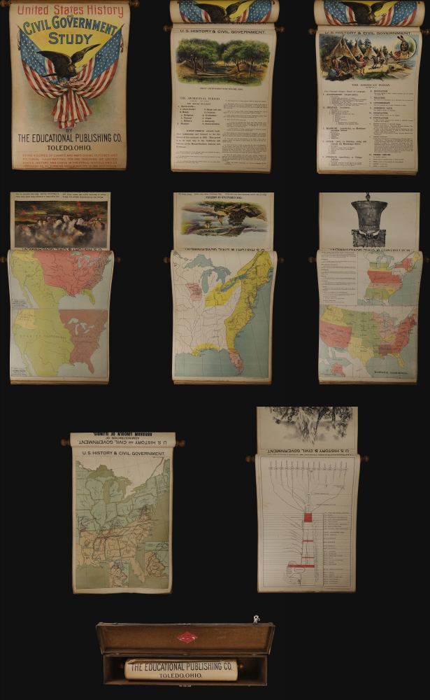 United States History and Government Study. Being a Series of Charts and Maps Giving Outlines and Pictorial Illustrations for the Teaching of United States History and Civics in the Public Schools... - Main View