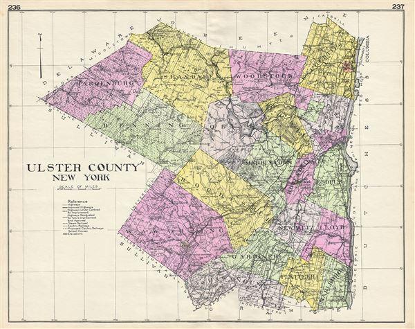 Ulster County Ny Map - Agnese Latashia