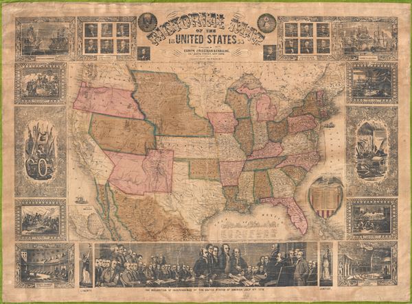 Pictorial Map Of The United States Geographicus Rare Antique Maps