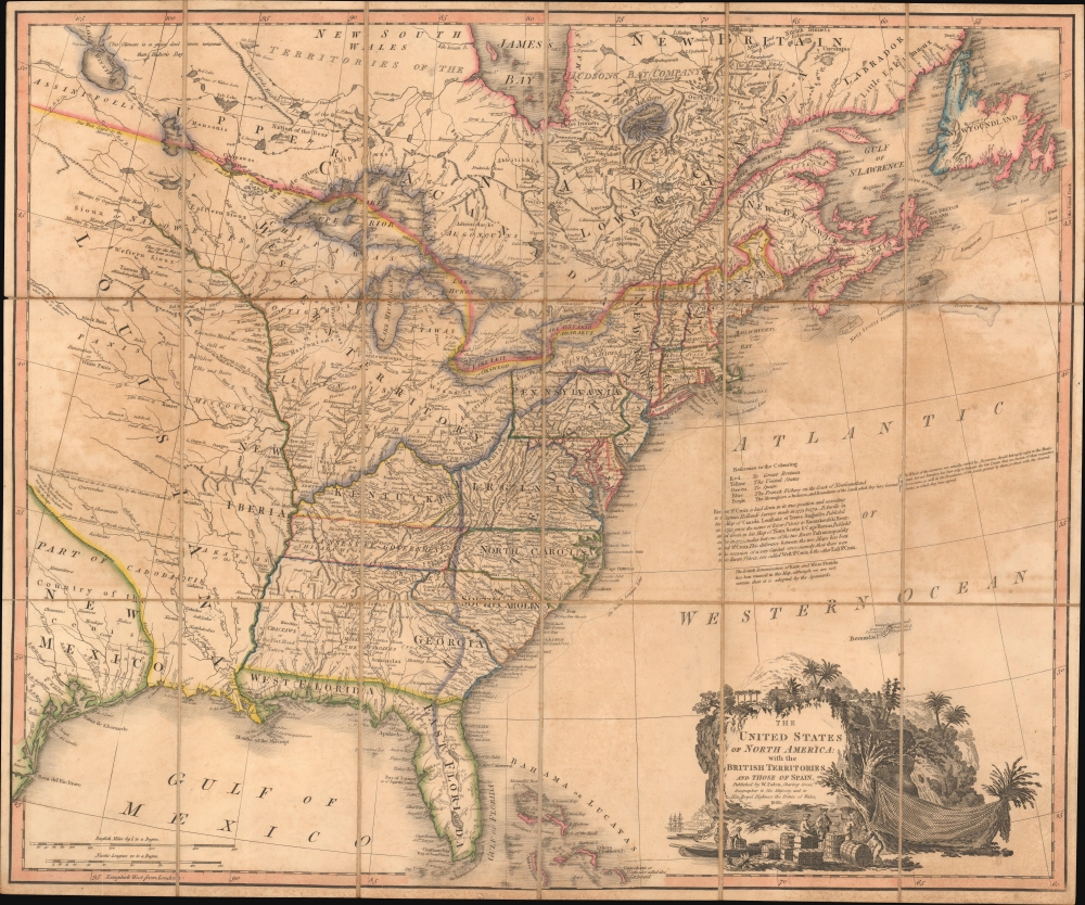 The United States of North America: with the British Territories and Those of Spain. - Main View