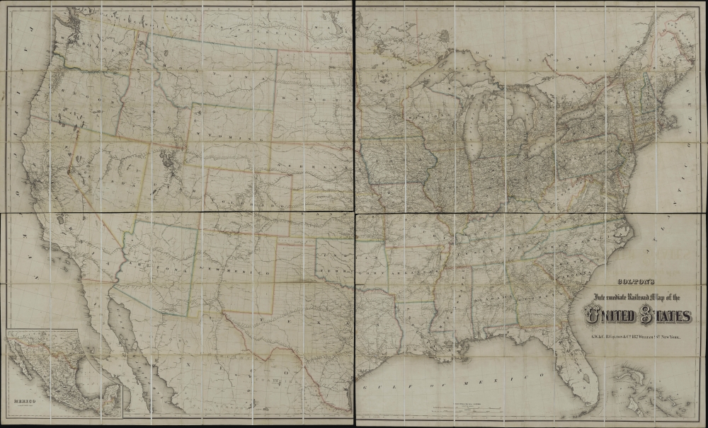 Colton's Intermediate Railroad Map of the United States. - Main View