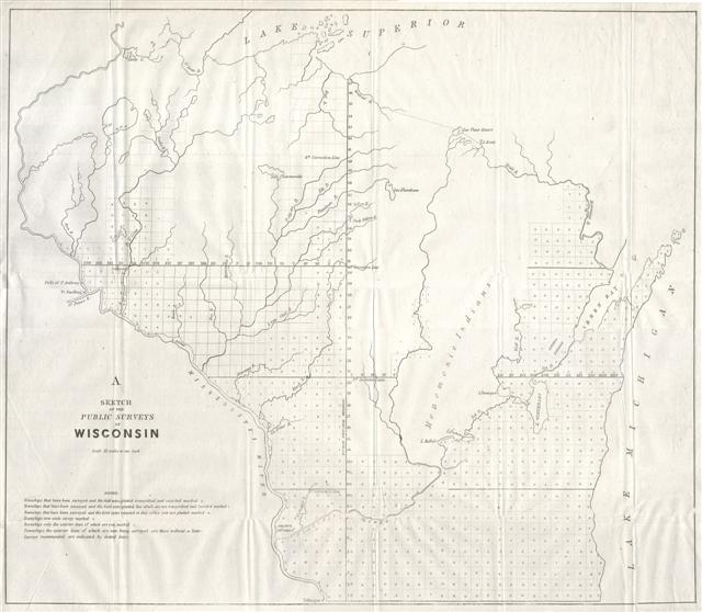 A Sketch of the Public Surveys in Wisconsin. - Main View
