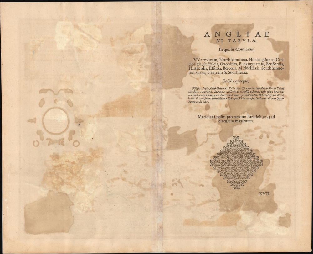 Warwicum, Northhamtonia, Huntingdonia, Cantabrigia, Suffolcia, Oxonium, Buckinghamia Bedfordia, Hartfordia, Essexia, Berceria Middelsexia, Southhatonia, Surria, Cantiu et Southsexia. - Alternate View 1