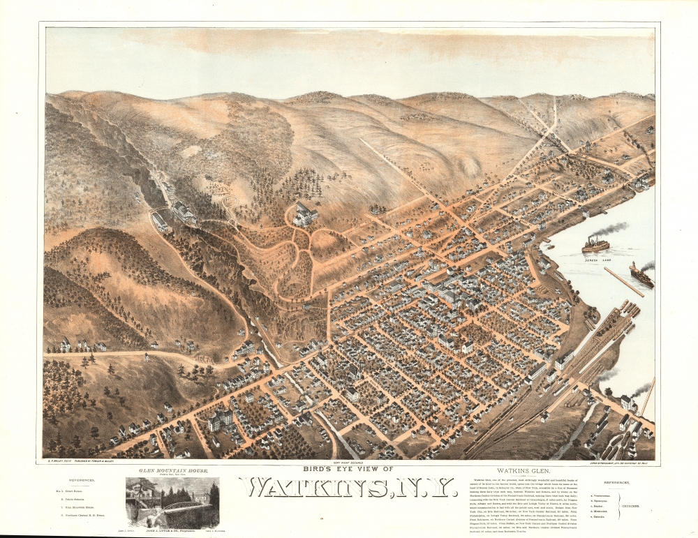 Bird's Eye View of Watkins, N.Y. - Main View