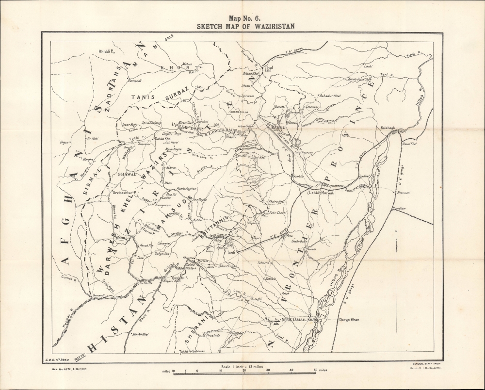 Operations in Waziristan 1919 - 1920. Confidential. Serial No. 224. - Alternate View 3