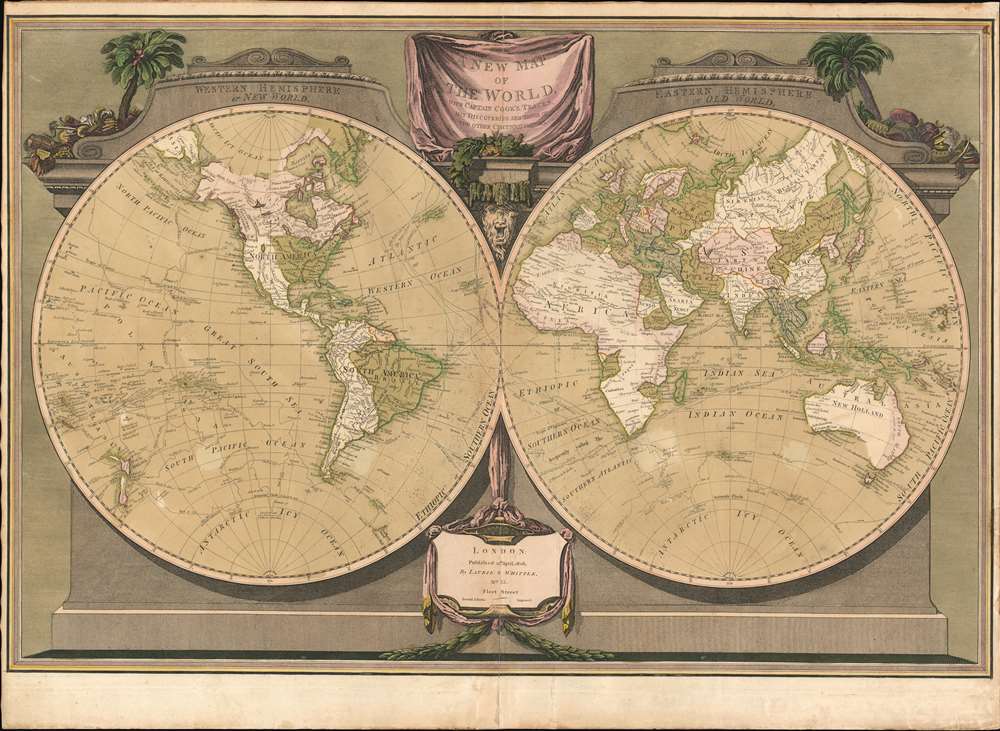 A New Map of the World, with Captain Cook's Tracks, His Discoveries and those of the Other Circumnavigators. - Main View