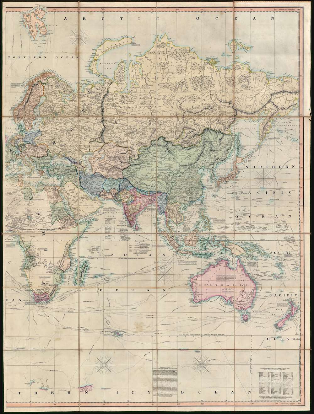 A New Chart of the World On Mercator's Projection With The Tracks Of The Most Celebrated and Recent Navigators. - Alternate View 3