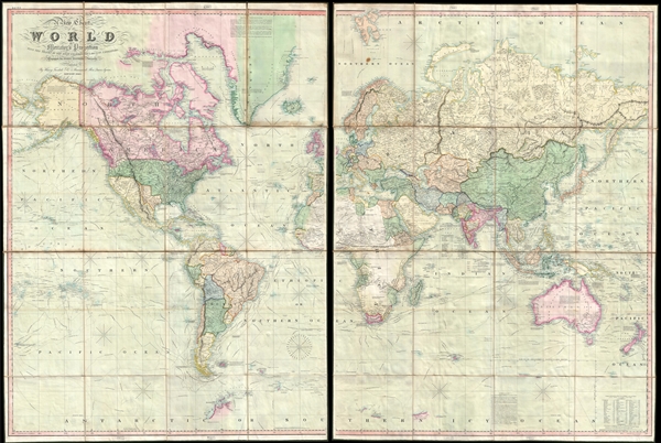 A New Chart of the World On Mercator's Projection With The Tracks Of The Most Celebrated and Recent Navigators. - Main View