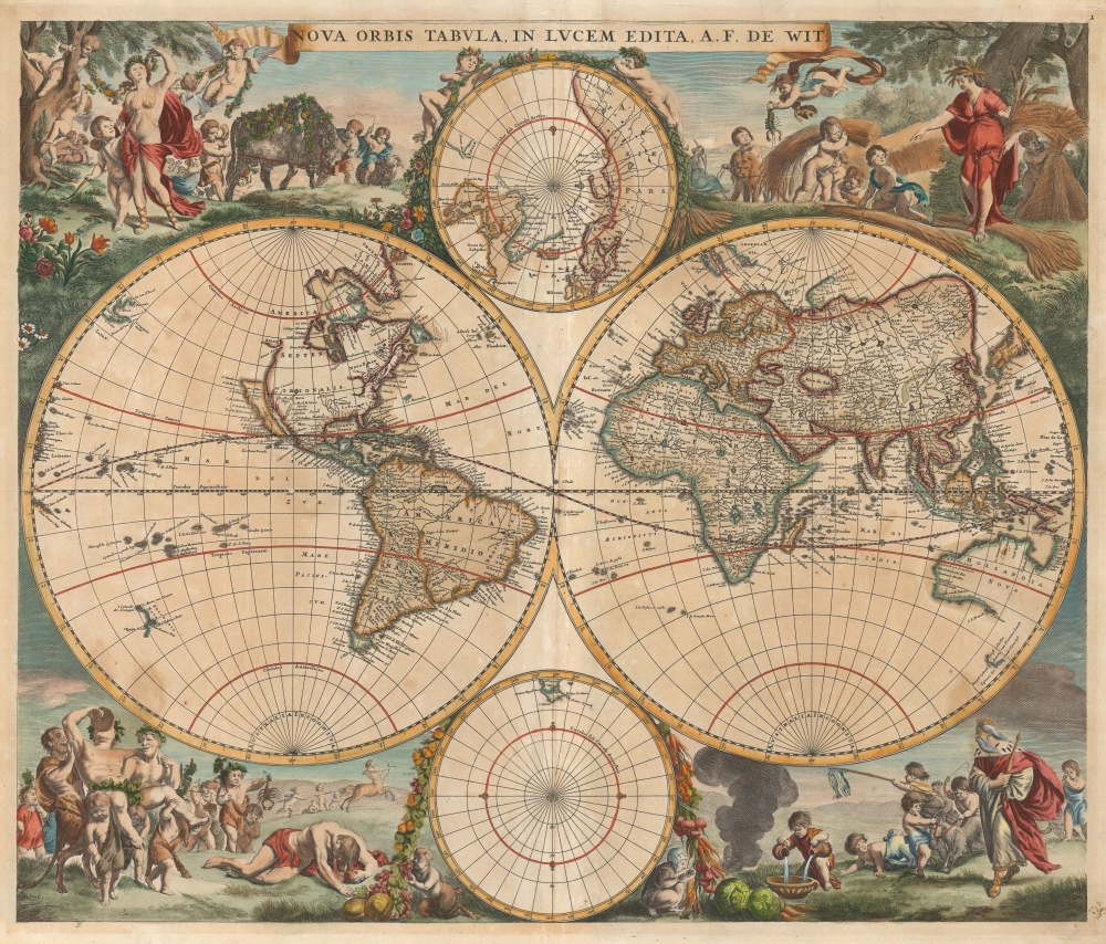 Nova Orbis Tabula In Lucem Edita, A.F.de Wit.: Geographicus Rare ...