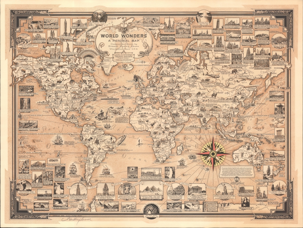 World Wonders. A Pictorial Map. - Main View