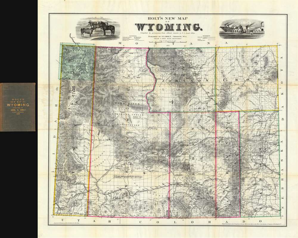Holt's New Map of Wyoming. - Main View