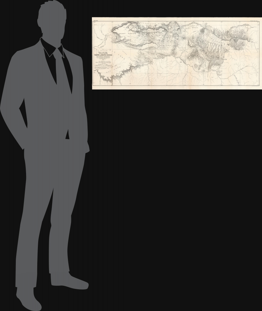 Map of the Country Between Yampa and White Rivers (For General Reference) to accompany the Report of Gust. R. Bechler. - Alternate View 1