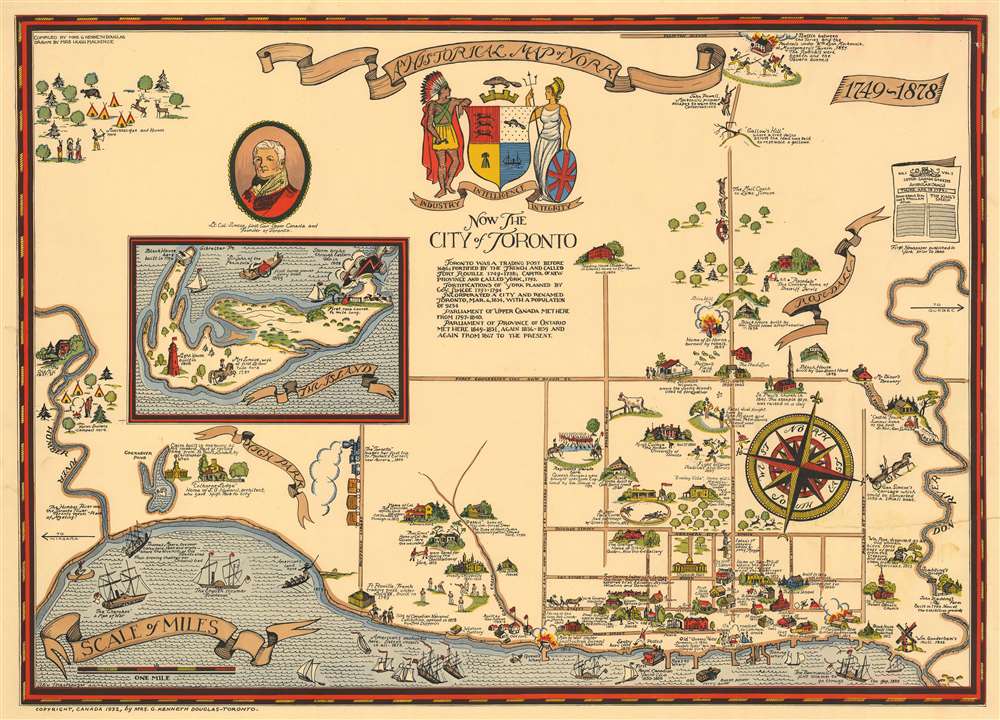 An Historical Map of York. Now the City of Toronto. - Main View