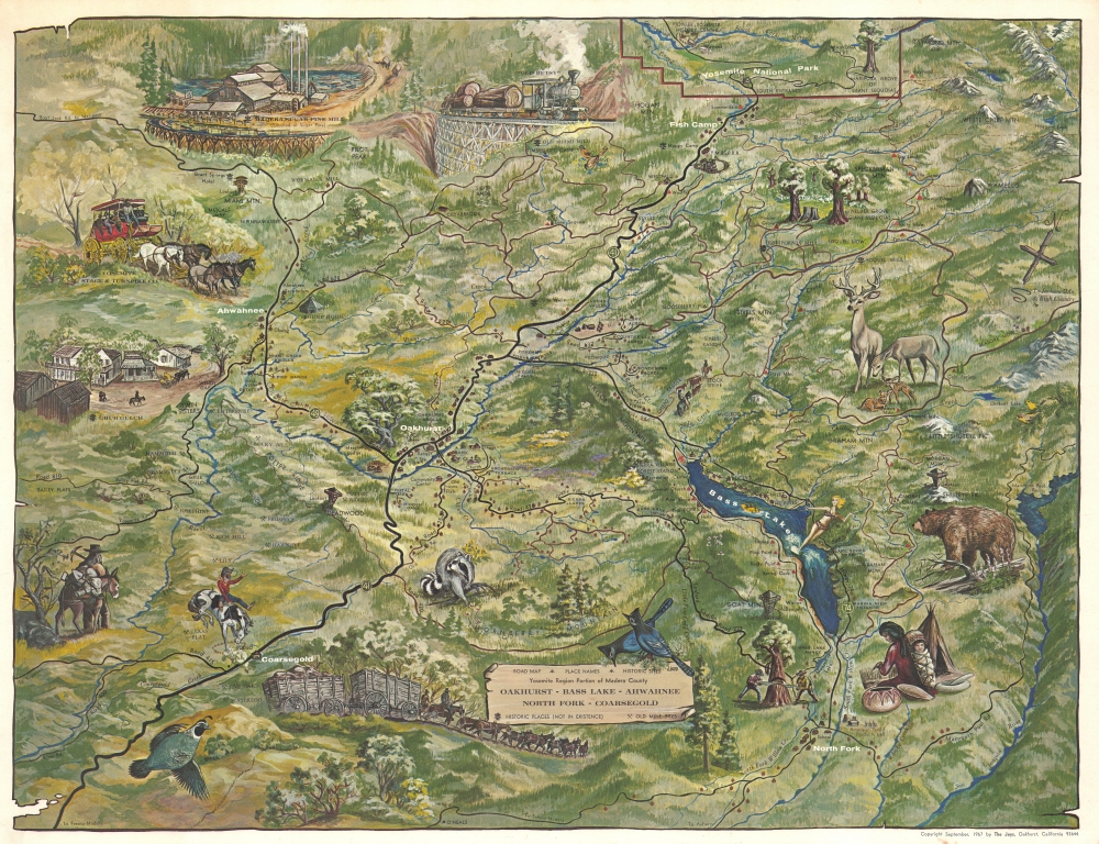 Yosemite Region Portion of Madera County: Oakhurst, Bass Lake, Ahwahnee, North Fork, Corsegold. - Main View