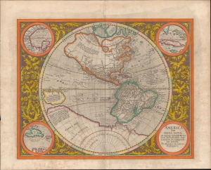 1595 / 1628 Mercator Map of America