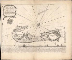 1738 Lempriere / Toms Map of Bermuda - landmark mapping of Bermuda