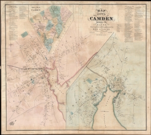 1875 Roe and Colby Map of Camden and Rockport, Maine