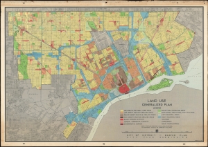 1950 City Plan Commission Plan of Detroit, Michigan