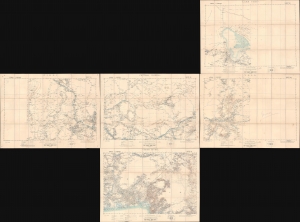 1902 War Office Five Sheet Set of Maps of Eastern Nigeria